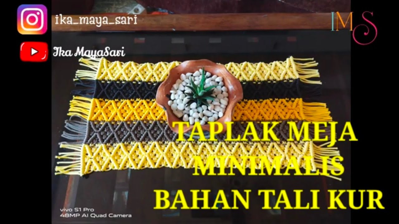 TAPLAK MEJA TALI KUR || Mudah ga ribet || Tablecloth made of rope