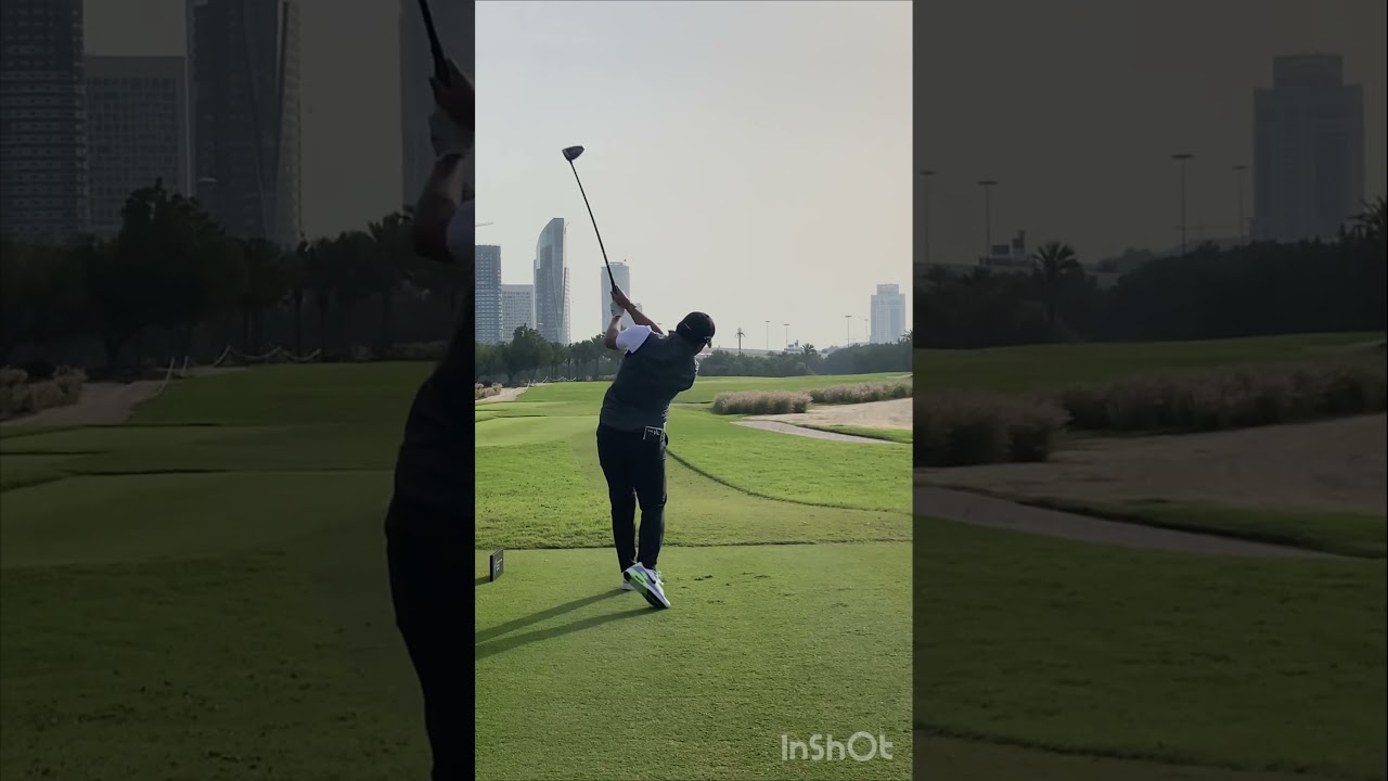 Golf back swing slow motion (Miguel Tabuena)