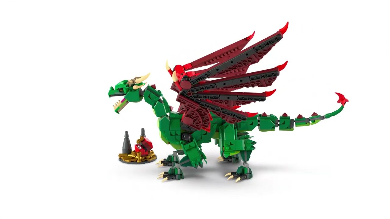 LEGO Creator 3in1 Medieval Dragon Figure Construction Set 31161