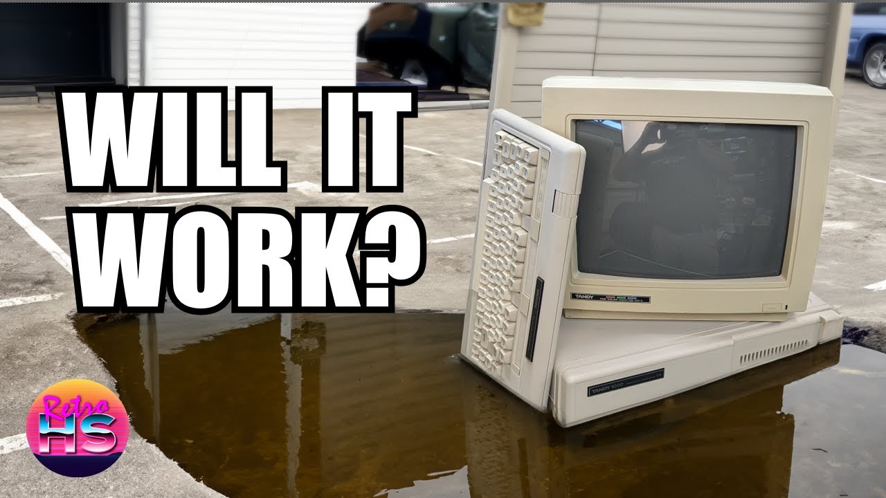От лужи до включения: спасение промокшего Tandy 1000!