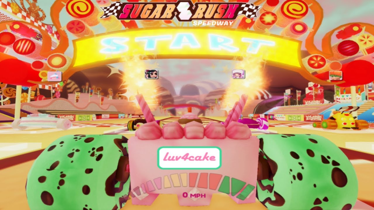 Candlehead Races In The ALL NEW Sugar Rush Speedway - Roblox