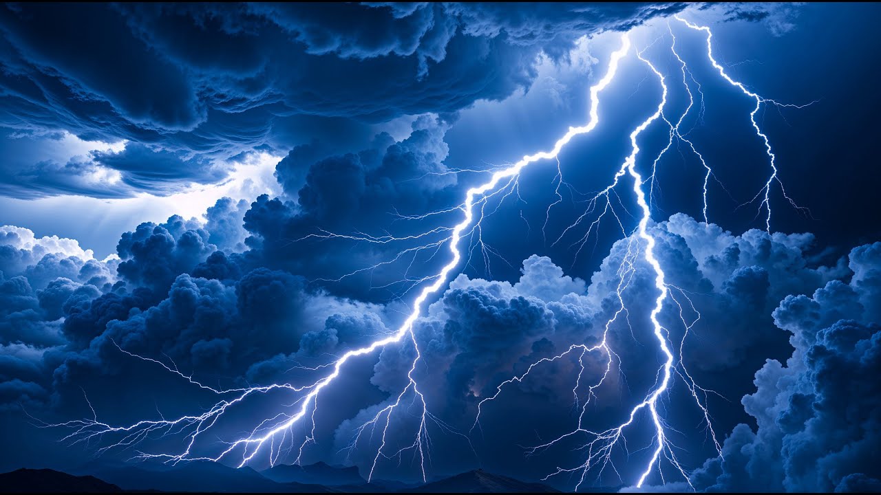 Powerful Thunder & Heavy Rainstorm To Fall Asleep Fast with Lightning｜HD Thunderstorm Video