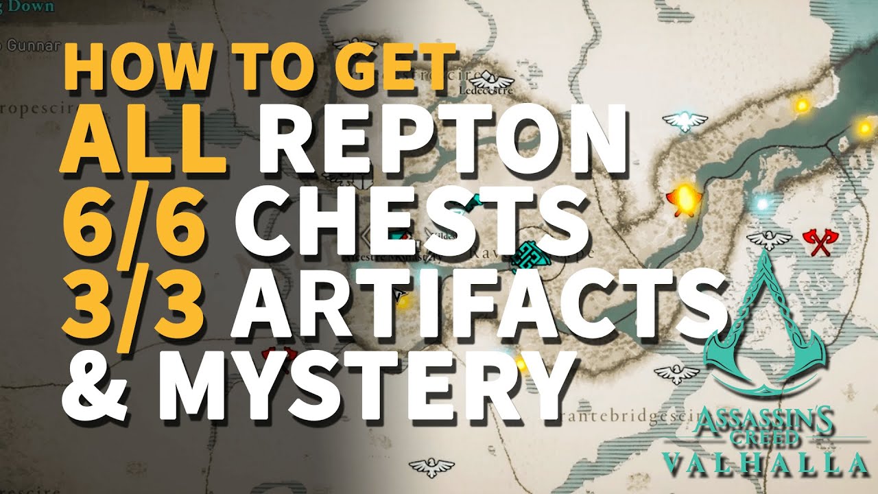Repton All Wealth, Artifacts, Chests, Treasures Assassin's Creed Valhalla