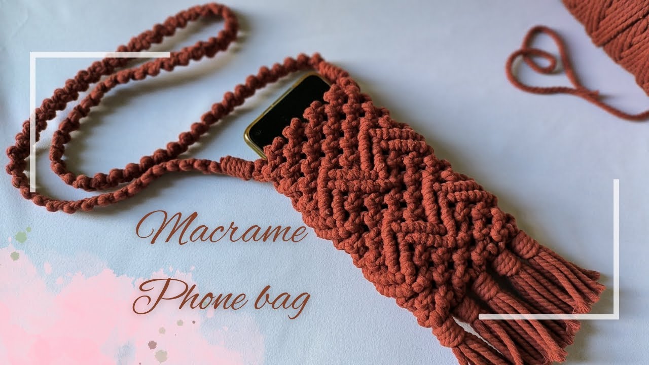 DIY how to make Macrame phone bag || sling bag || Cross body bag || Macrame tutorial for beginners