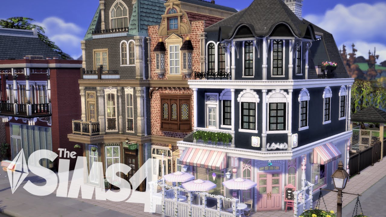 TownHouse | Pink Cafe | Herbal Shop | Stop Motion | The Sims 4