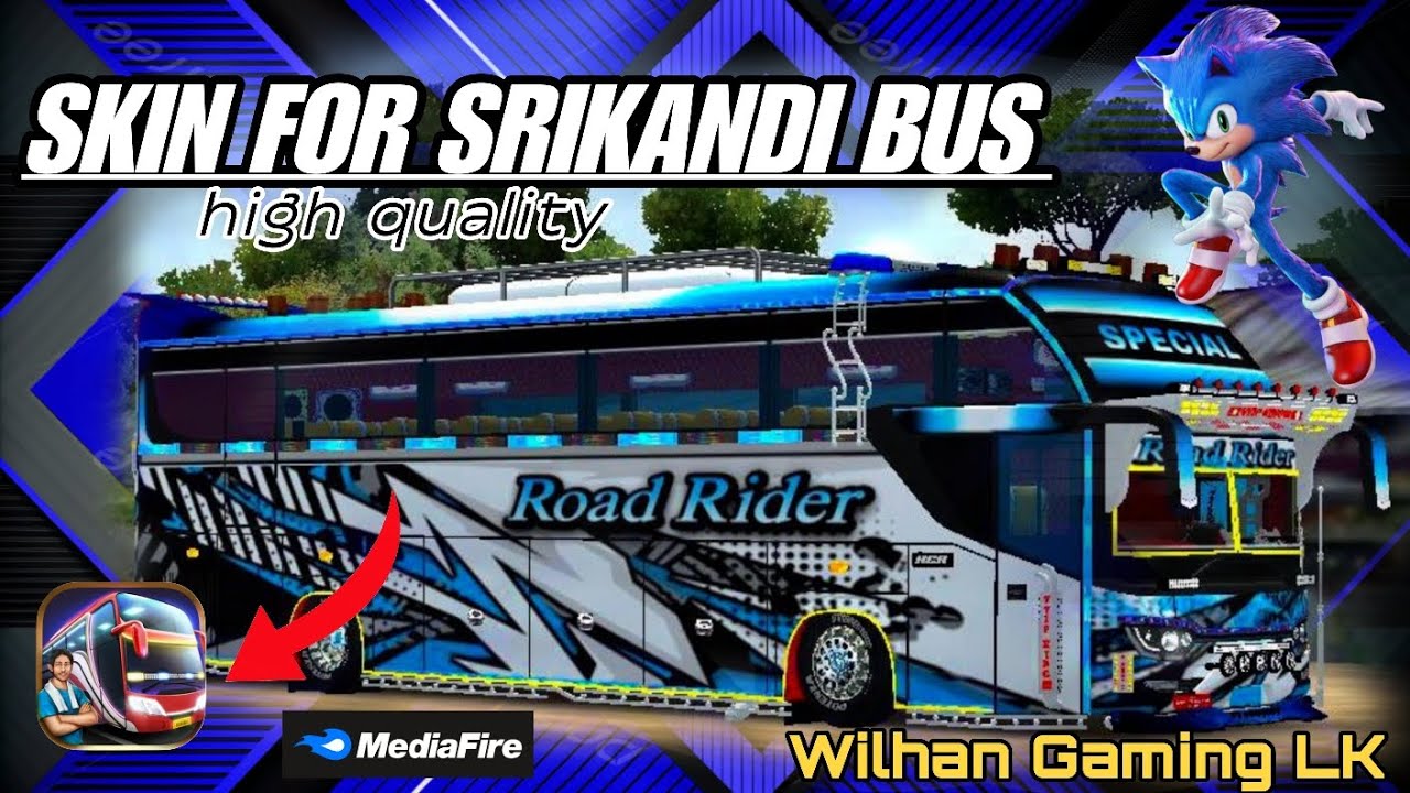 High Quality Bus Skin For Sirikandi Shd || Bussid || ඔයත් දැන්ම දාගෙන බලන්න. ♦️