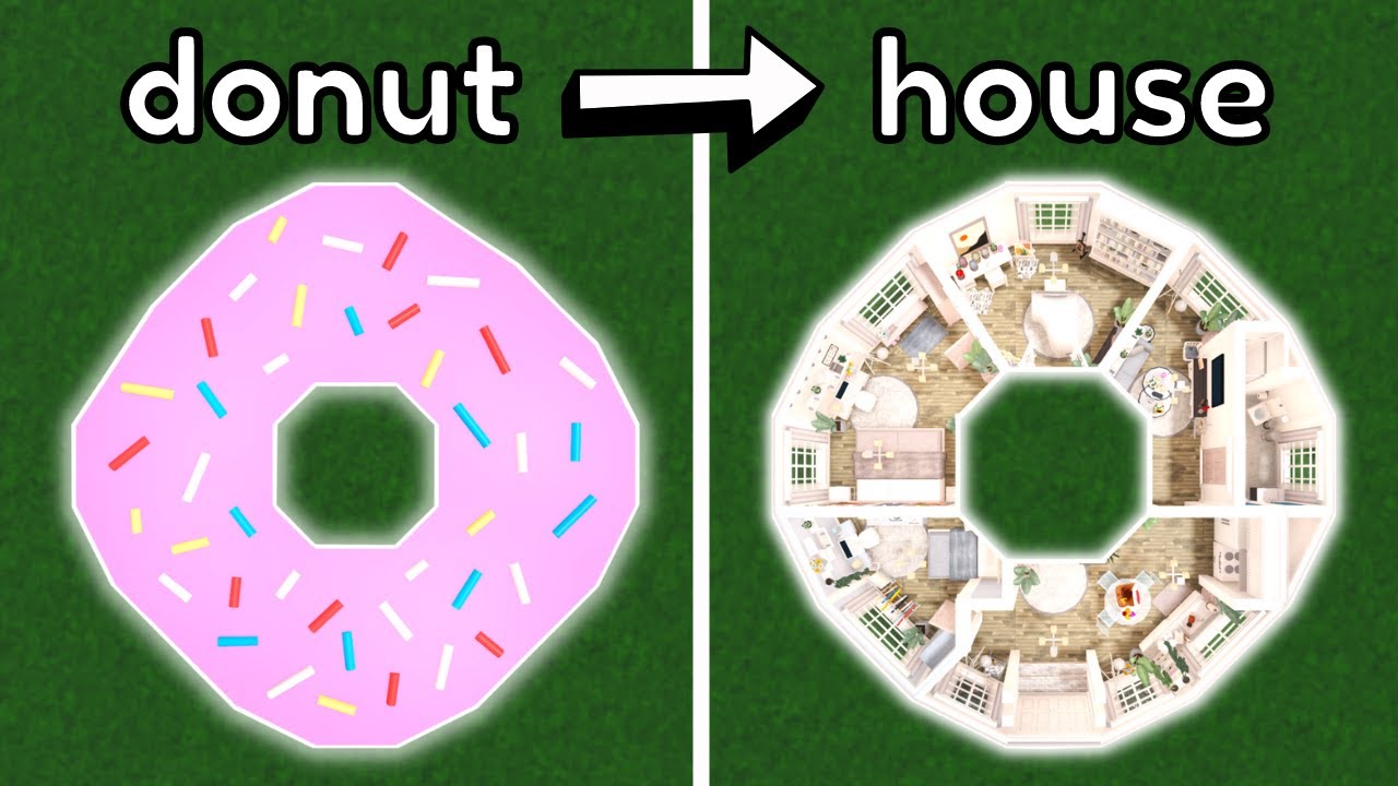 Building a DONUT SHAPED house in Bloxburg!