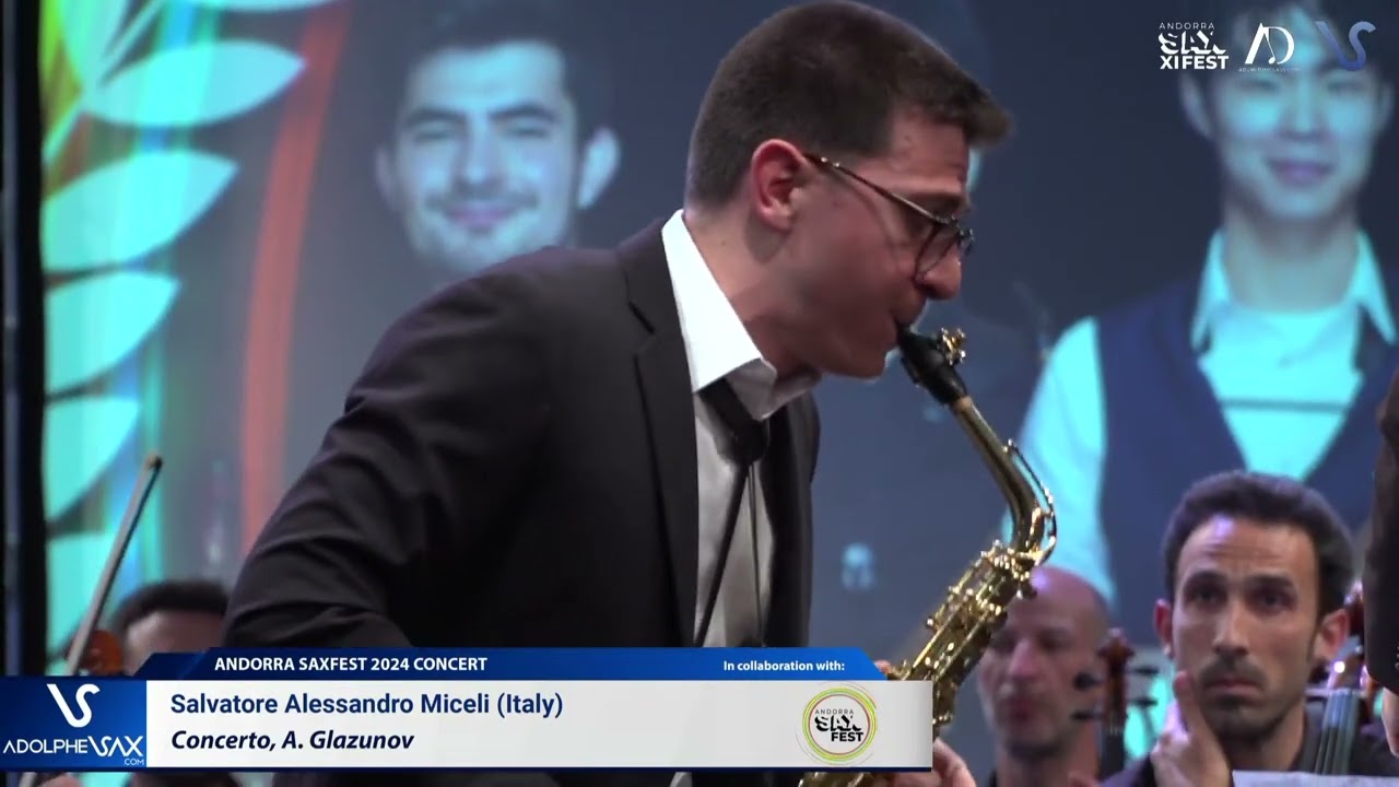 Salvatore Alessandro Miceli plays A. Glazunov - Concerto for Sax (Andorra Saxfest 2024 Final Round)