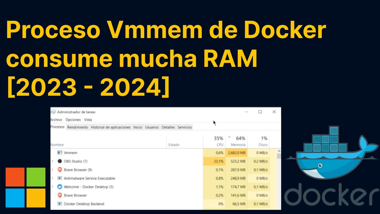 Proceso Vmmem de Docker consume mucha RAM [2023 - 2024]