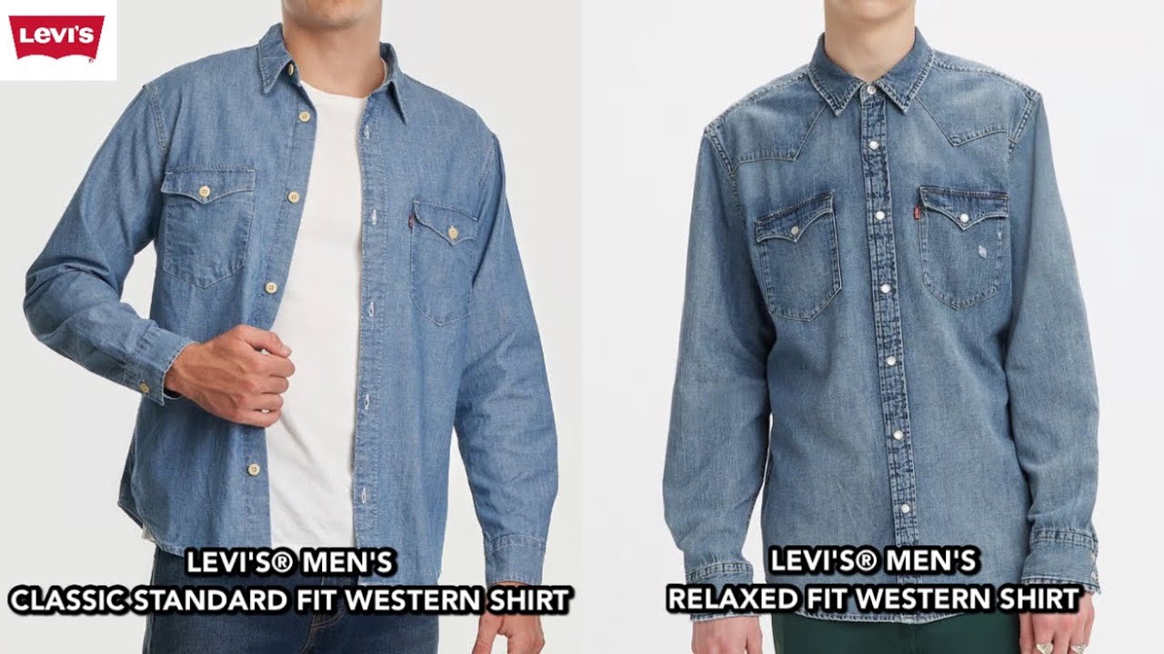 levi’s men’s classic standard and relaxed fit western shirt comparison