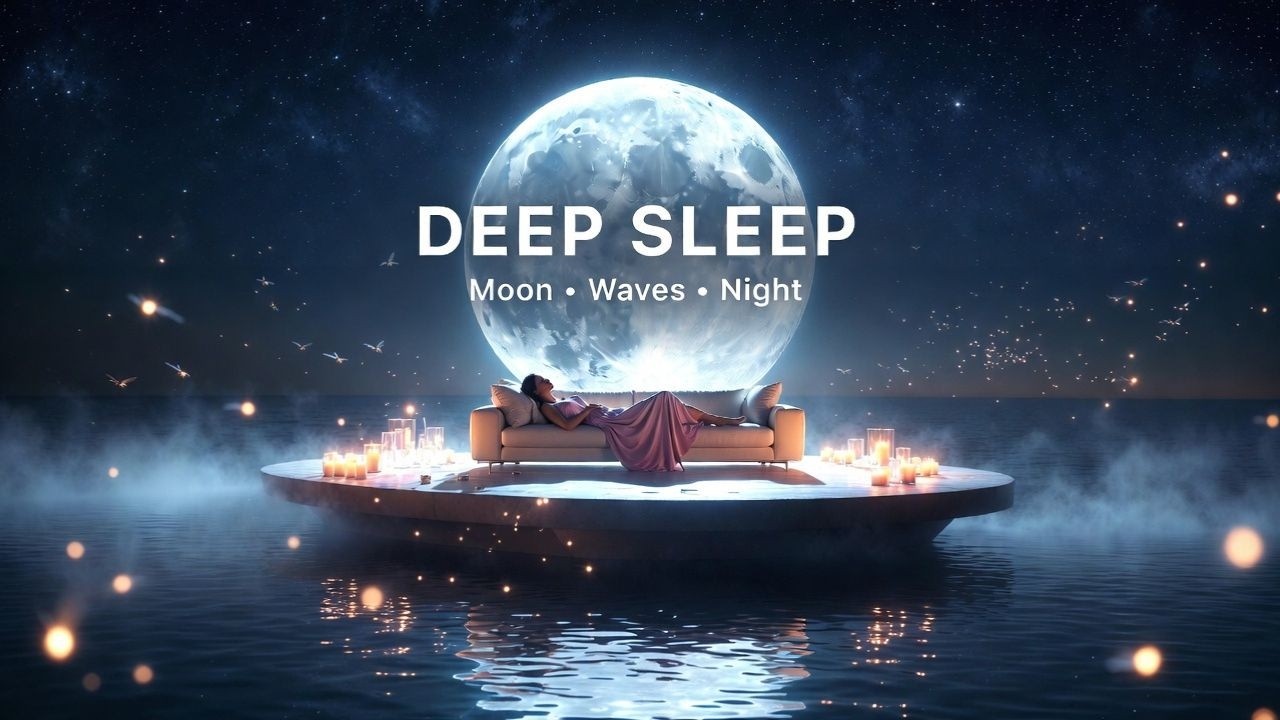 Deep Sleep Under the Moon 🌙Sleep Relaxation/Thermal Waves & Calm Ambience - Anxiety & Stress Relief