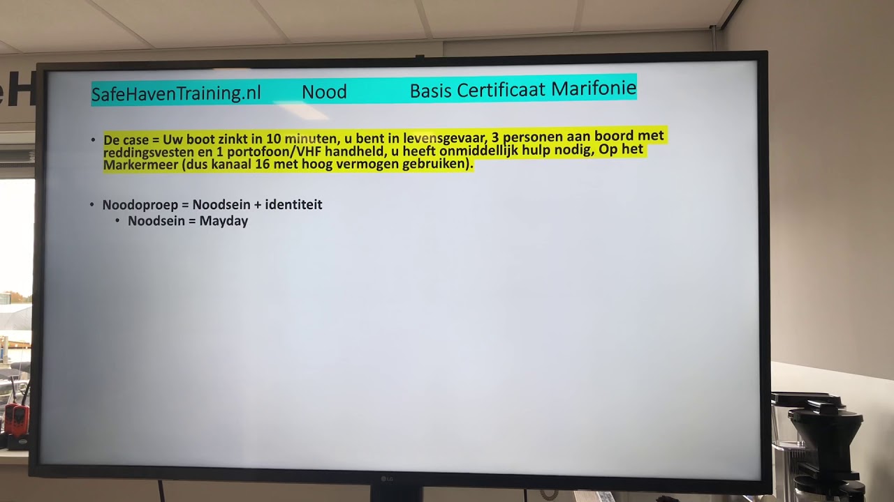 Basis Certificaat Marifonie nood