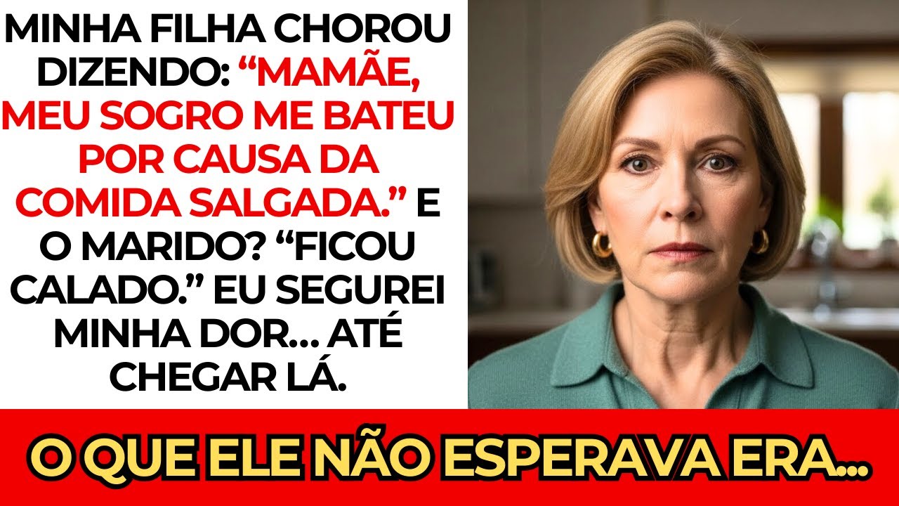 Minha filha chorou: “Mamãe, meu sogro me bateu por causa da comida salgada. Meu marido ficou calad😢💥