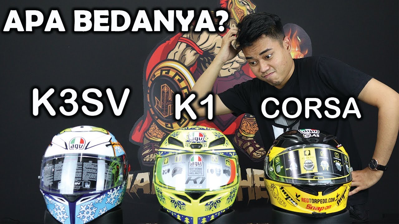 KOMPARASI 3 AGV : K3SV VS K1 VS CORSA