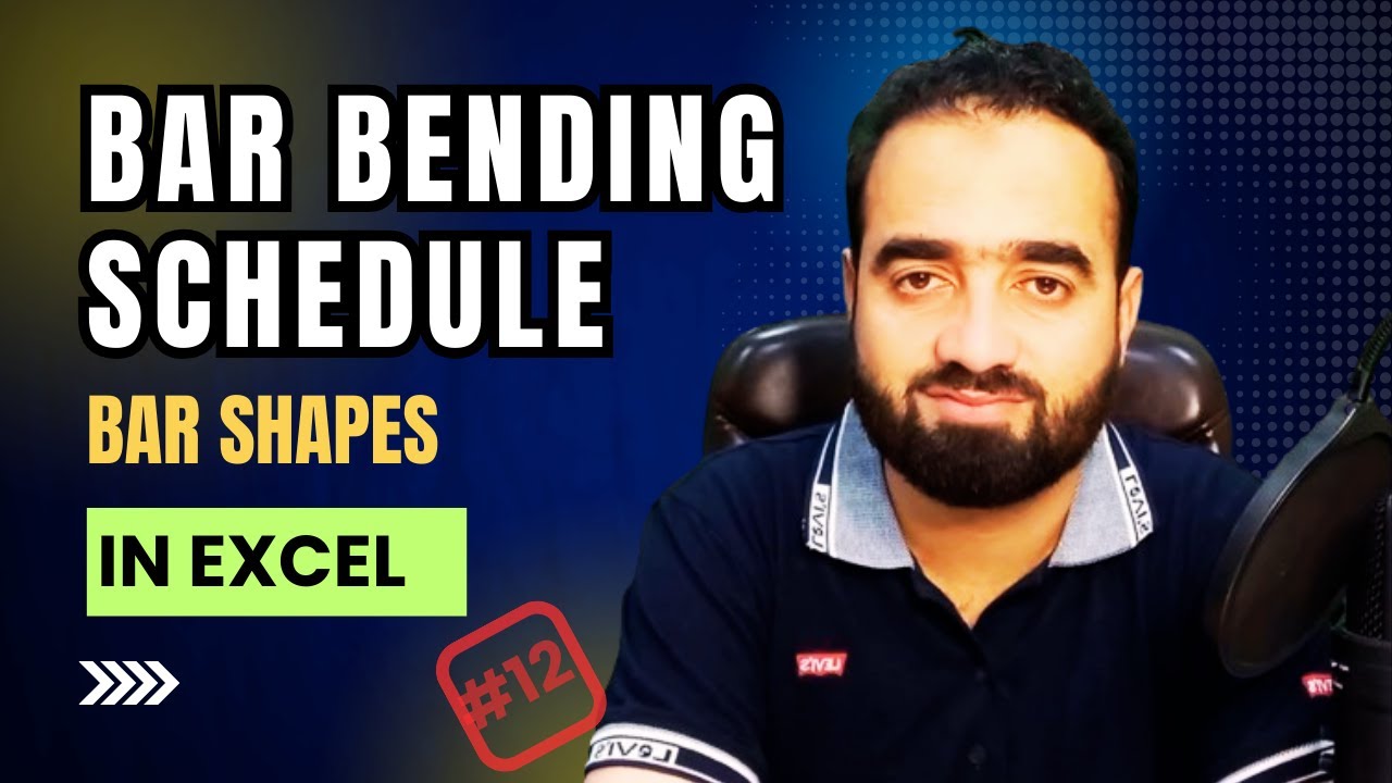 How to Create Bar Shapes In Excel | Bar Bending Schedule | Bar Shapes In Excel | By Mudassir Afraz.