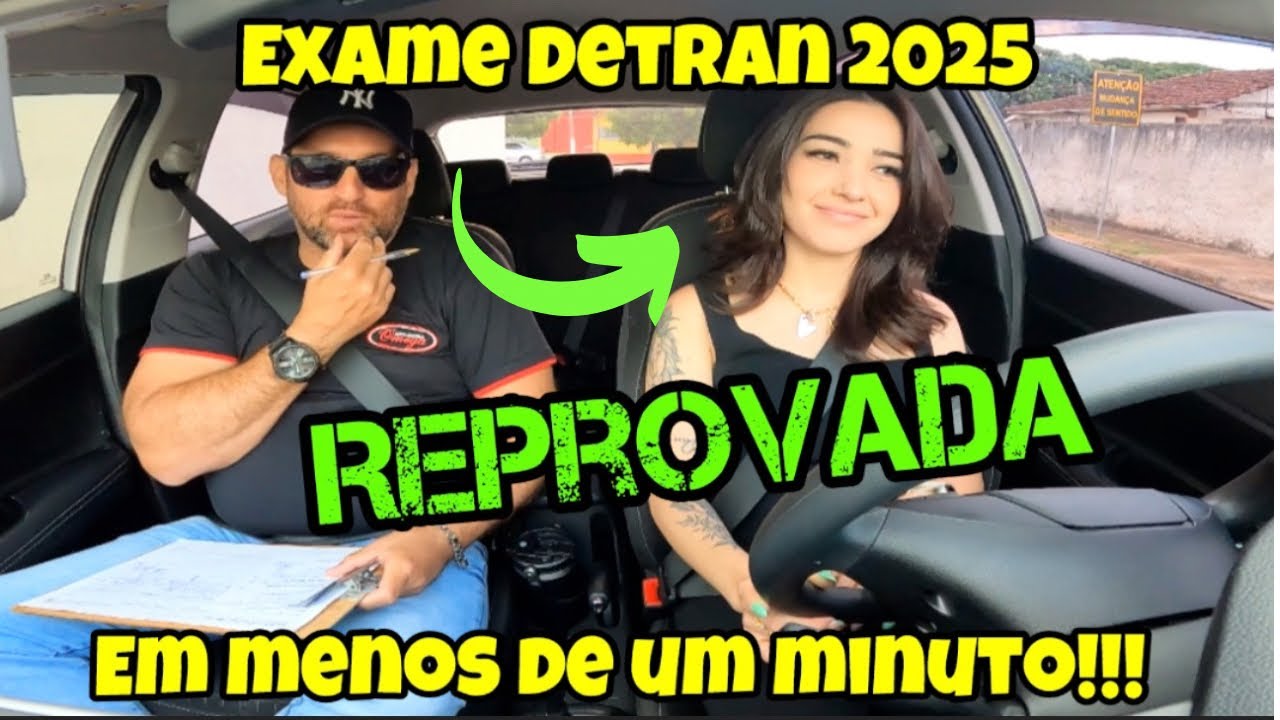 Simulado Exame Prático DETRAN - Reprovada em menos de um minuto, Veja Faltas!!! #cnh #Detran2025