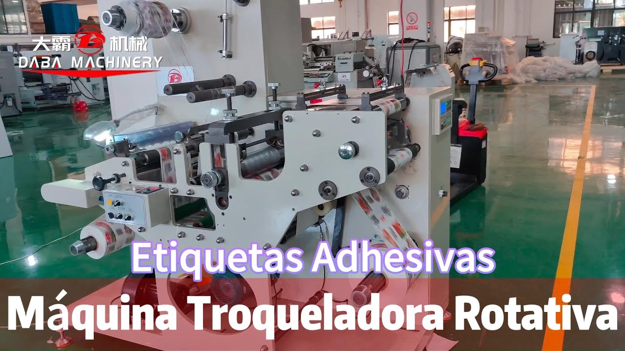 DABA Máquina cortadora y troqueladora rotativa de rollos de etiquetas adhesivas en blanco