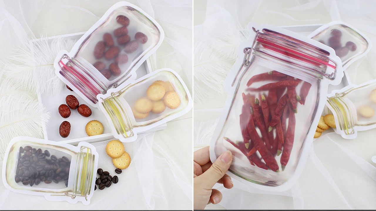 Reusable Ziplock Bags Mason Jar Zipper Bags Review | eco friendly products