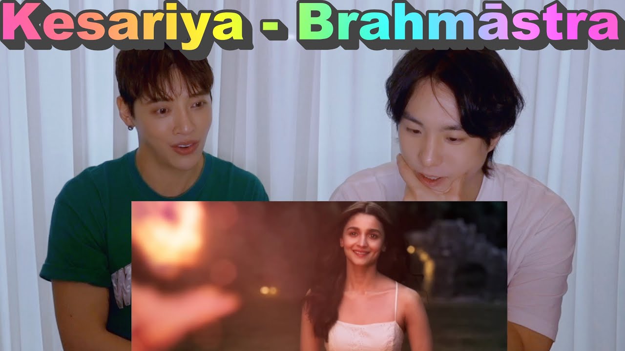Korean singers' reactions to the real-time healing Indian MV 🩺 Kesariya - Brahmāstra