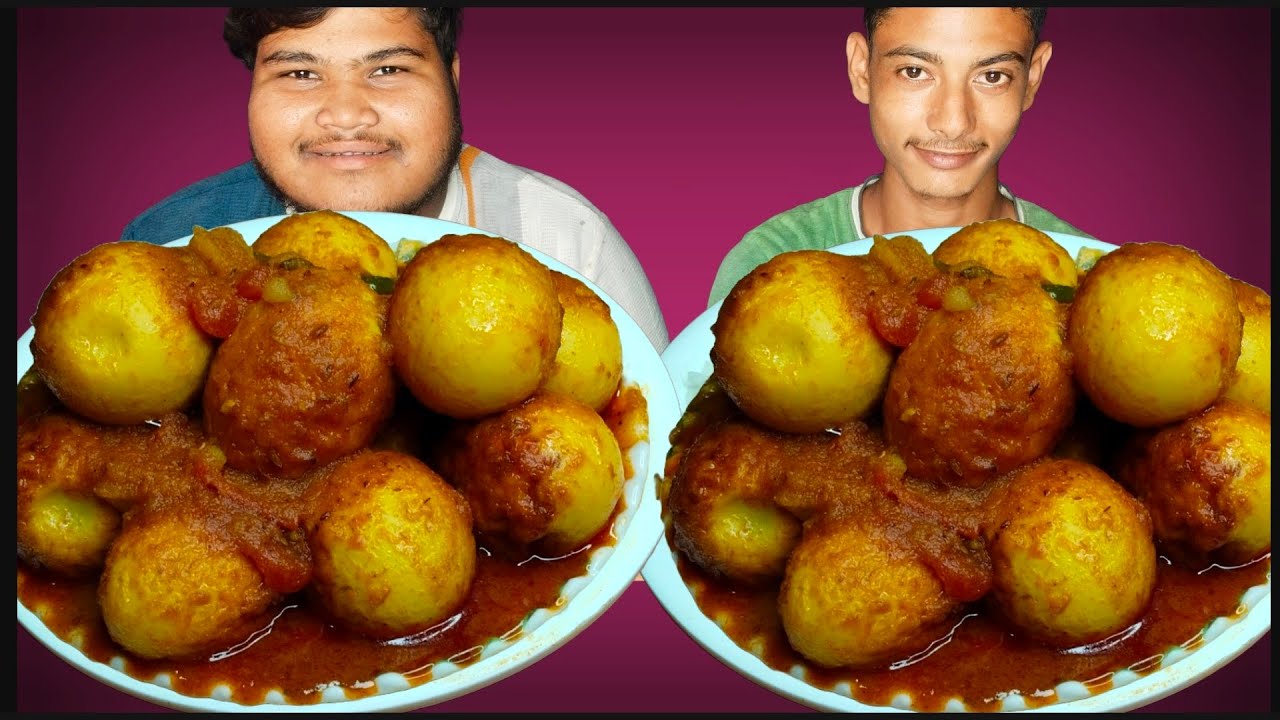 Simple Egg Curry With Rice Eating Challenge | Food Eating Competition | AHFOODCHALLENGE |#viral 