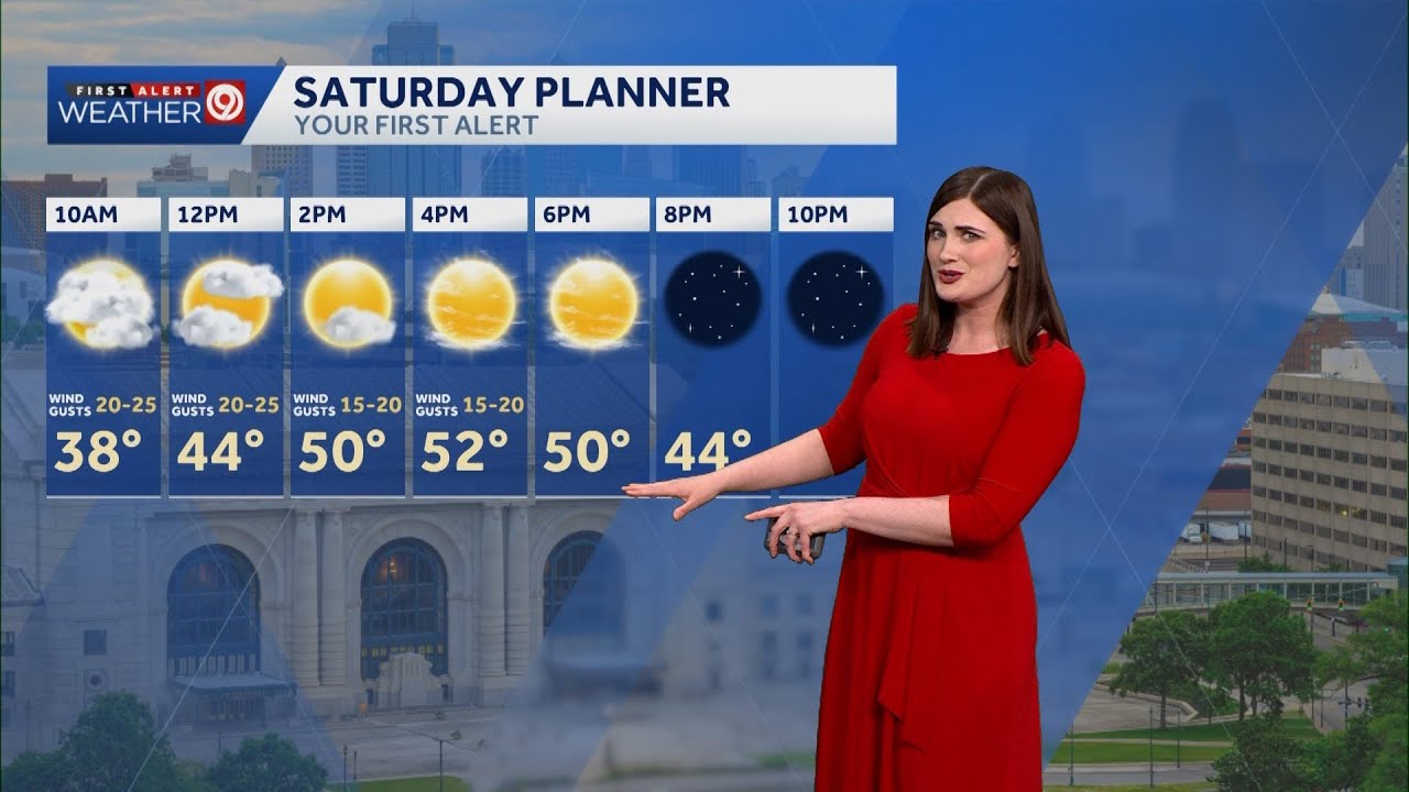 Saturday clouds will clear for a sunnier Sunday in Kansas City