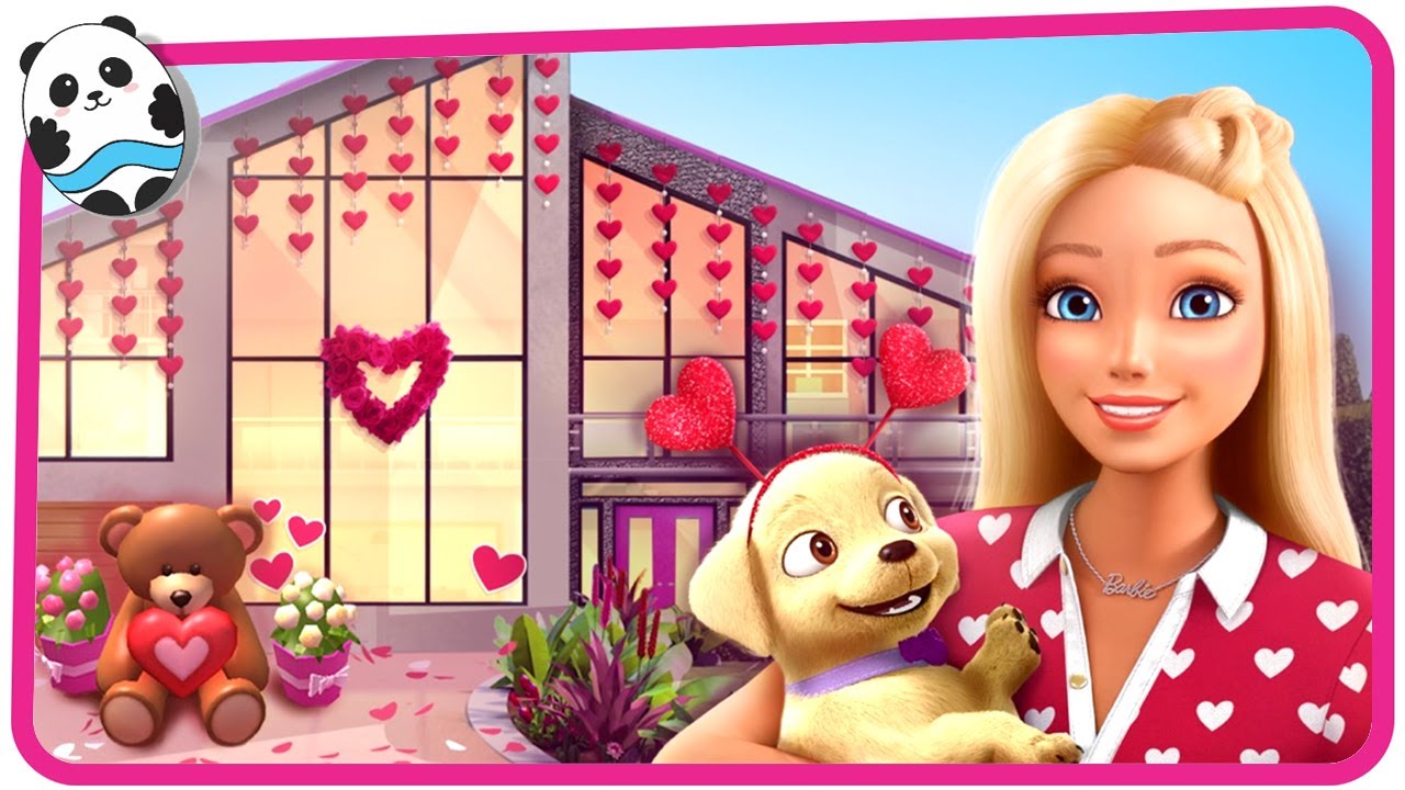 Barbie Dreamhouse Adventures Part 8 - Fun Dress Up & Heart-Themed Decorations Kids Games