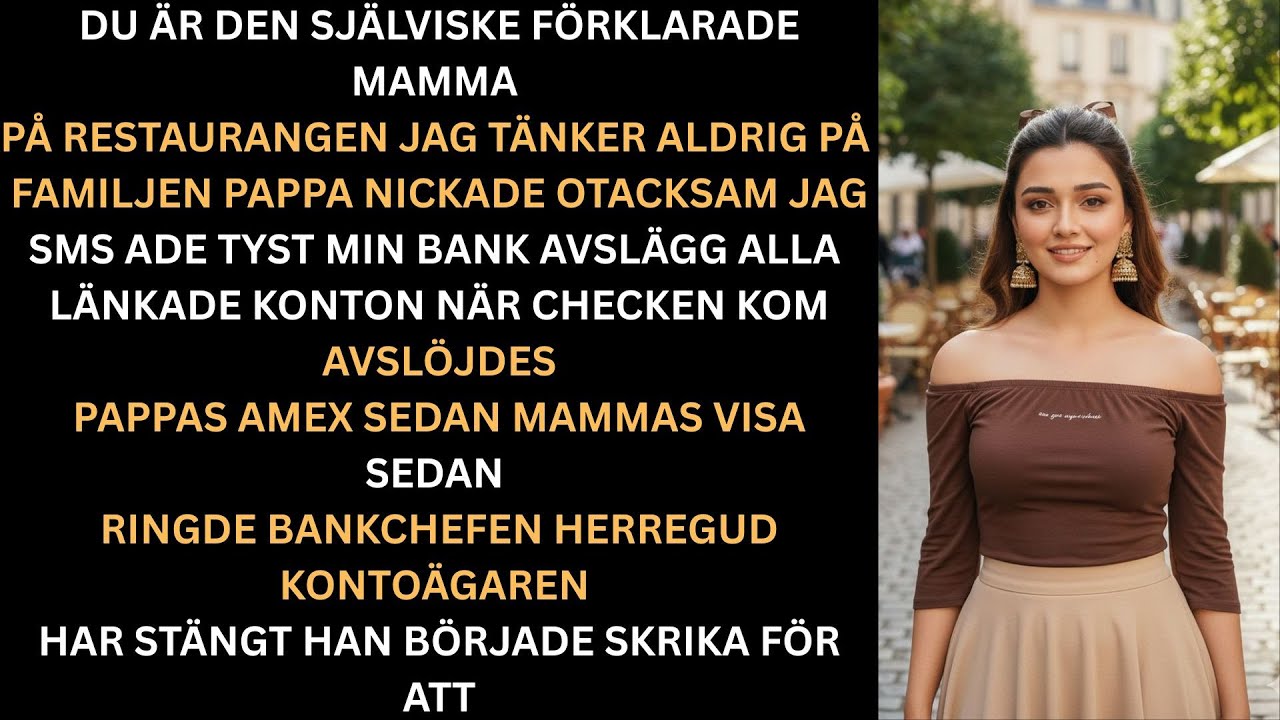 Föräldrar kallade mig självisk tills deras kreditkort nekades vid middagen