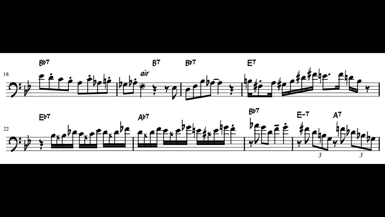 Easy - Steve Davis Trombone Solo Transcription