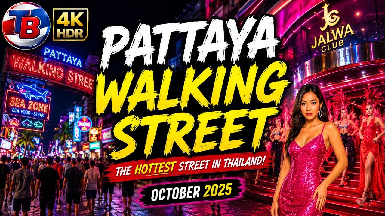 4K Walking Street Pattaya Thailand Nightlife Walking Tour