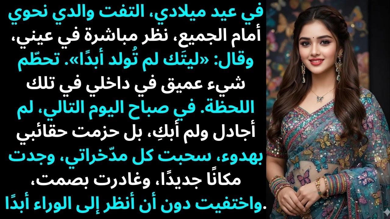 في عيد ميلادي، التفت والدي نحوي أمام الجميع، نظر مباشرة في عيني، و...