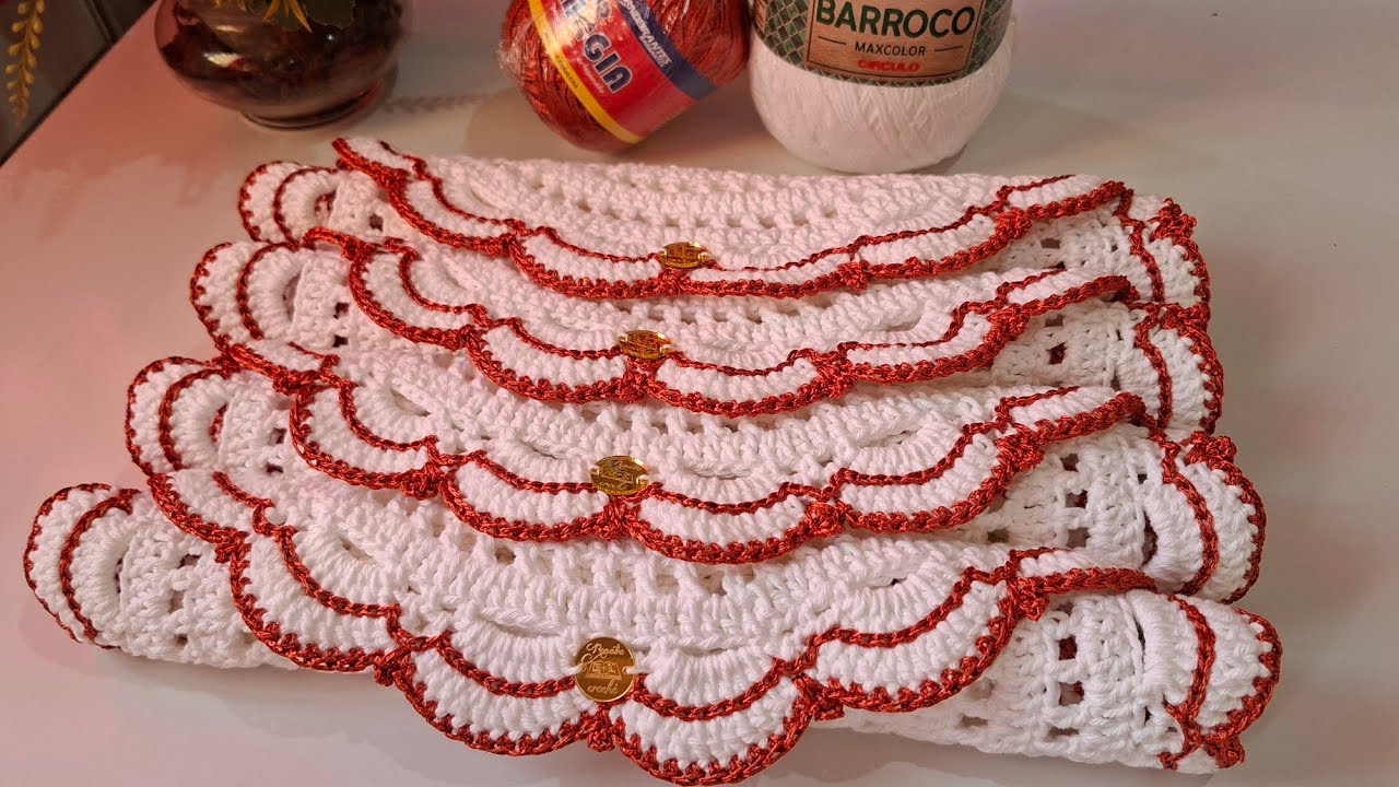 VEM VER ESSE JOGO MAGNÍFICO/#crochet #handmadecrochet #mesaposta #sousplastdecrochê #jogoamericano 