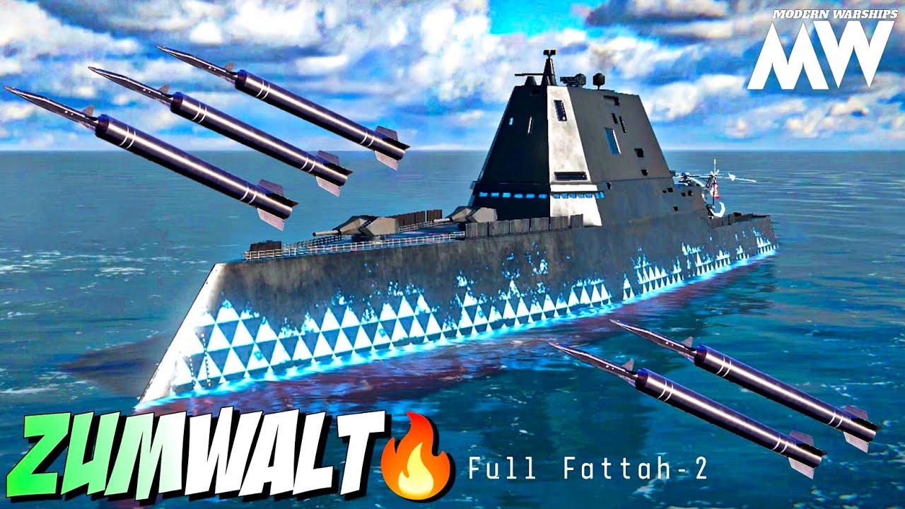 Zumwalt - With Full Fattah-2 🔥The Best Missile In Modern Warships?