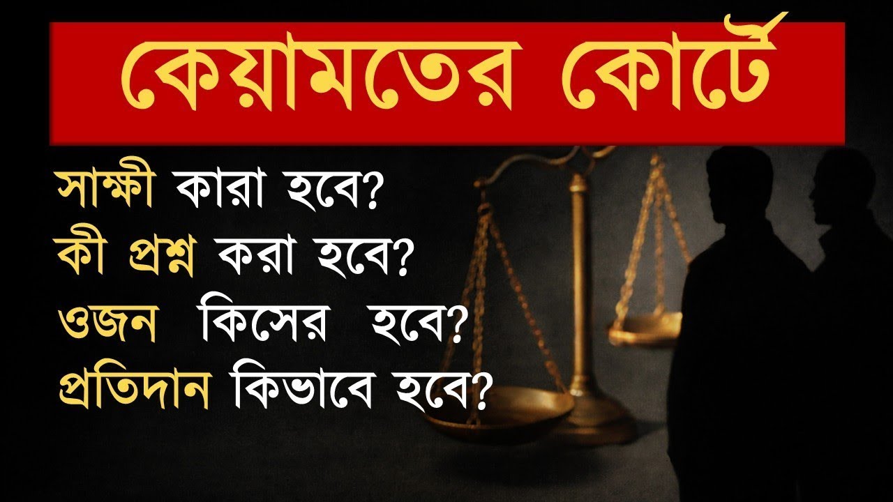 কেয়ামতের কোর্টে কী প্রশ্ন হবে? প্রতিদান কিভাবে হবে? কিসের ওজন হবে? সাক্ষী করা হবে?