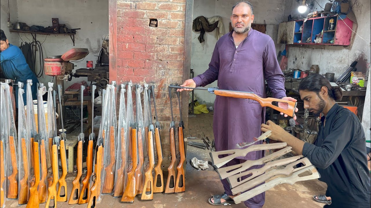 Amazing process of making a high pressure air gun by a 60 year old man ! Air rifle pump 