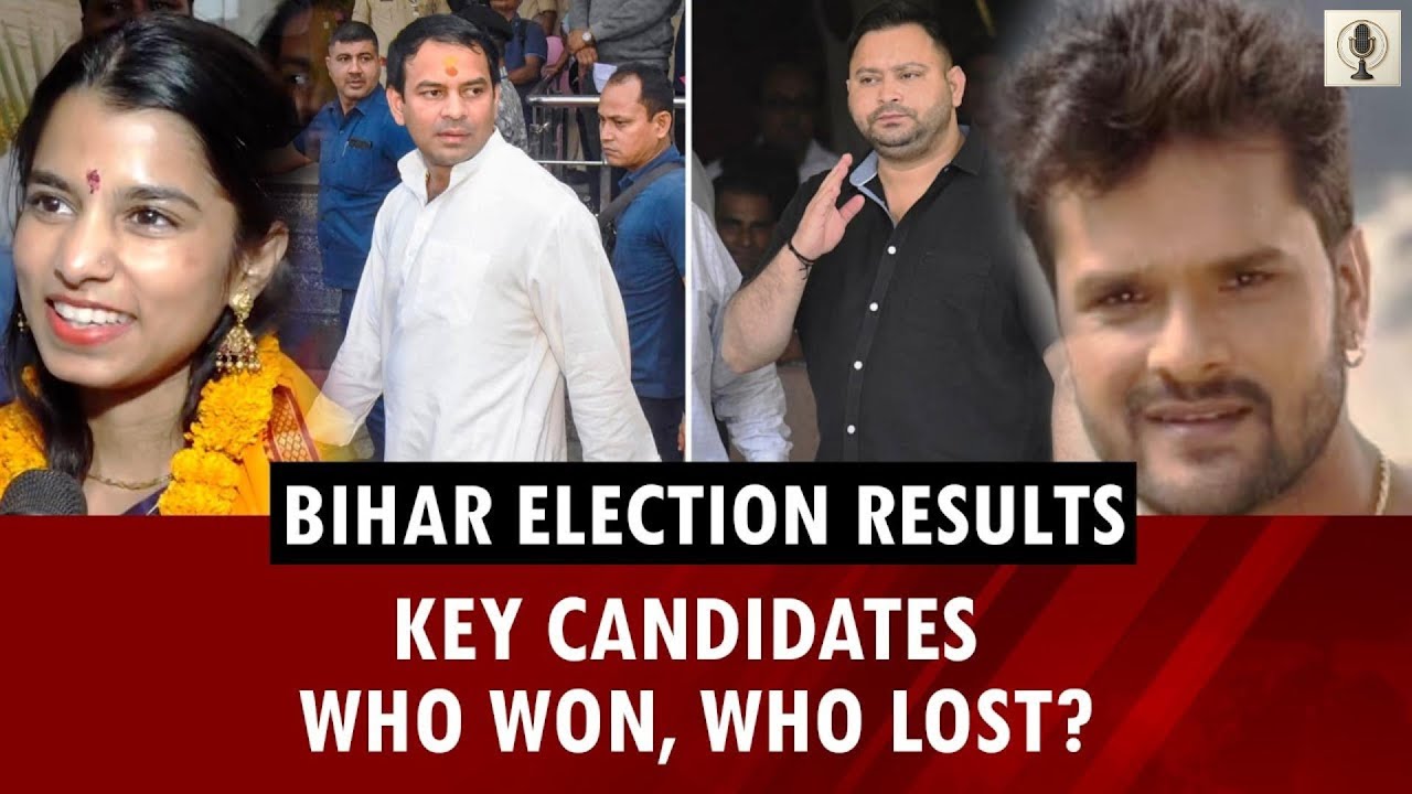 Bihar election results: Key candidates — Who won, who lost? | Maithali Thakur | Tejashwi Yadav 