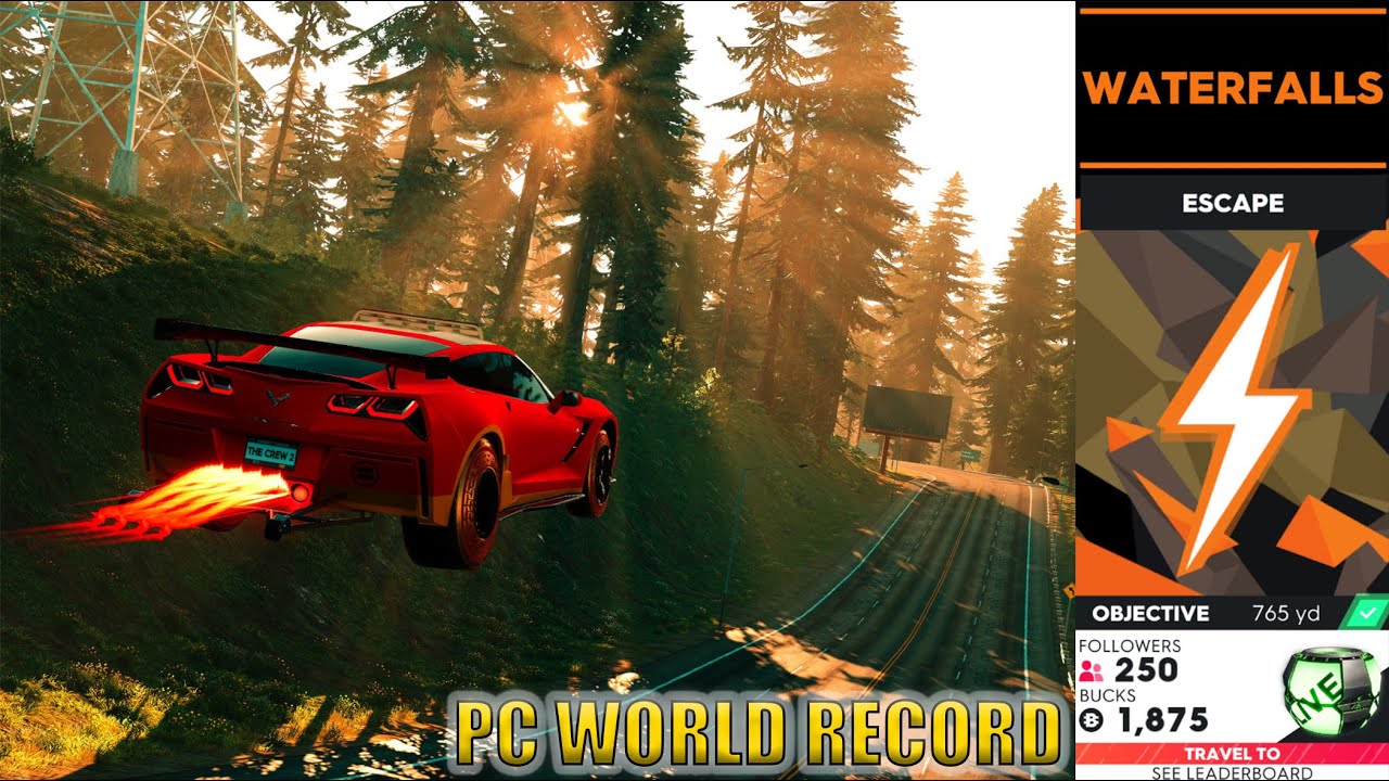 WORLD RECORD | The Crew 2 WATERFALLS Escape 20,305 Yards
