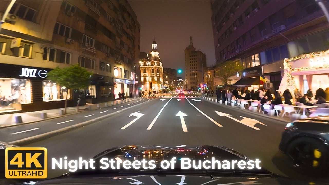 Bucharest Night Drive Tour 2025 - A Stunning POV Through the City Streets!