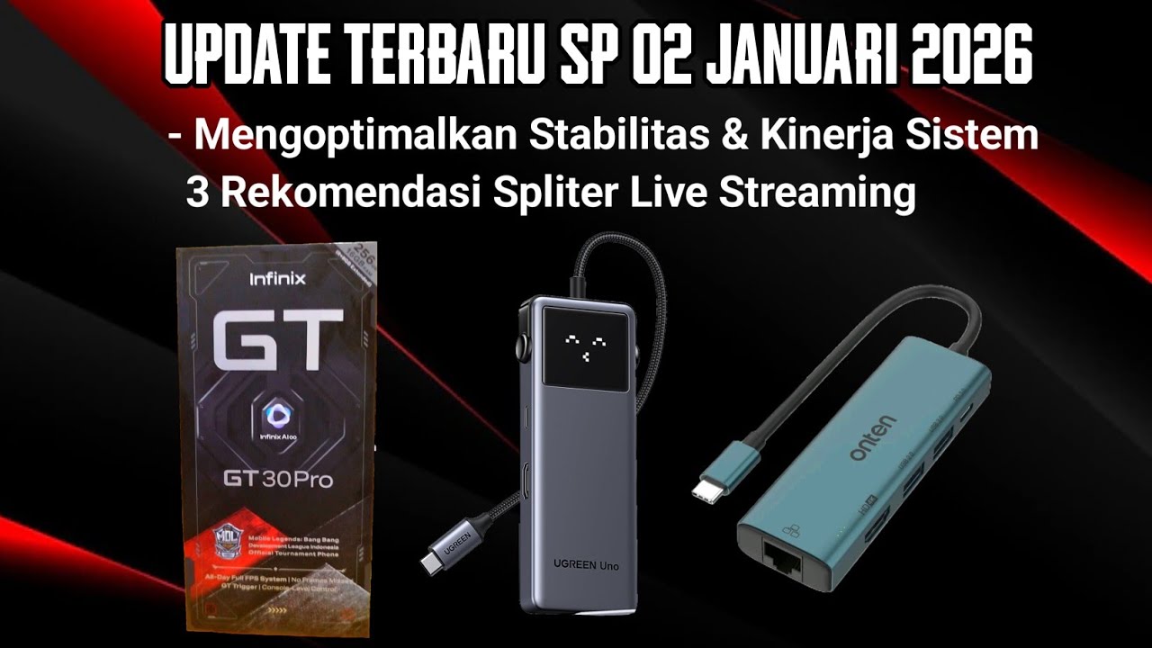 infinix GT 30 Pro Update Terbaru Januari 2026  | Rekomendasi Spliter Live Streaming / Konten