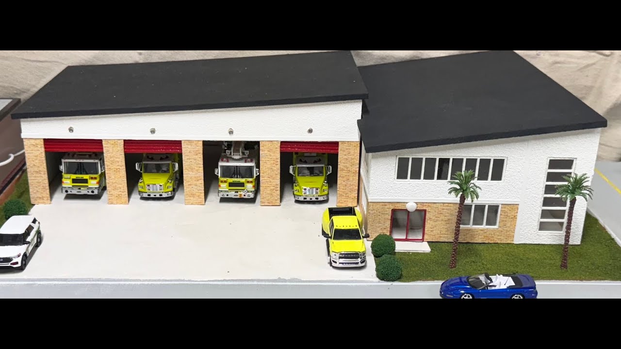 1/64 DIECAST FIRE STATION #1 (CODE 3 TRUCKS)