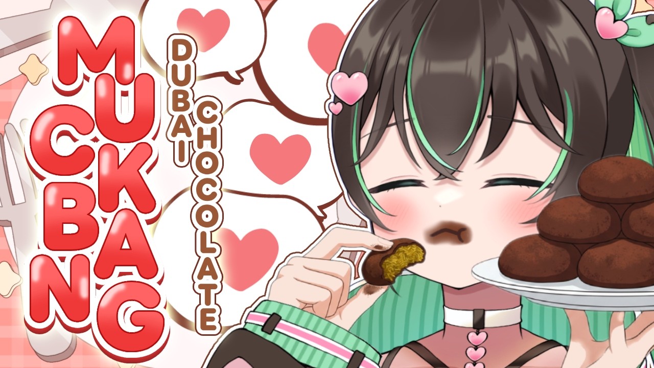 【NT5 ASMR】Stuffing my belly with Dubai Choco ♡ Gulping ♡ Crunchy Mouth Sounds