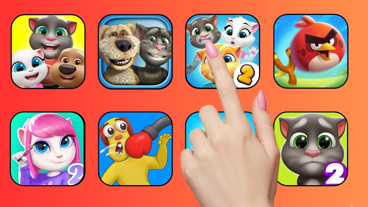 Talking Friends, Talking Cat & Ban News,Talking Friends 2, Angry Birds 2,Annoying Uncle Punch Game, 