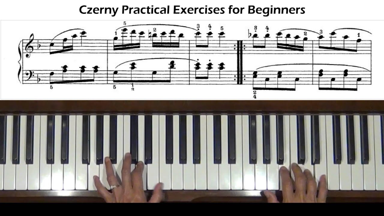 Czerny Practical Exercises for Beginners Op. 599, No. 40 Piano Tutorial