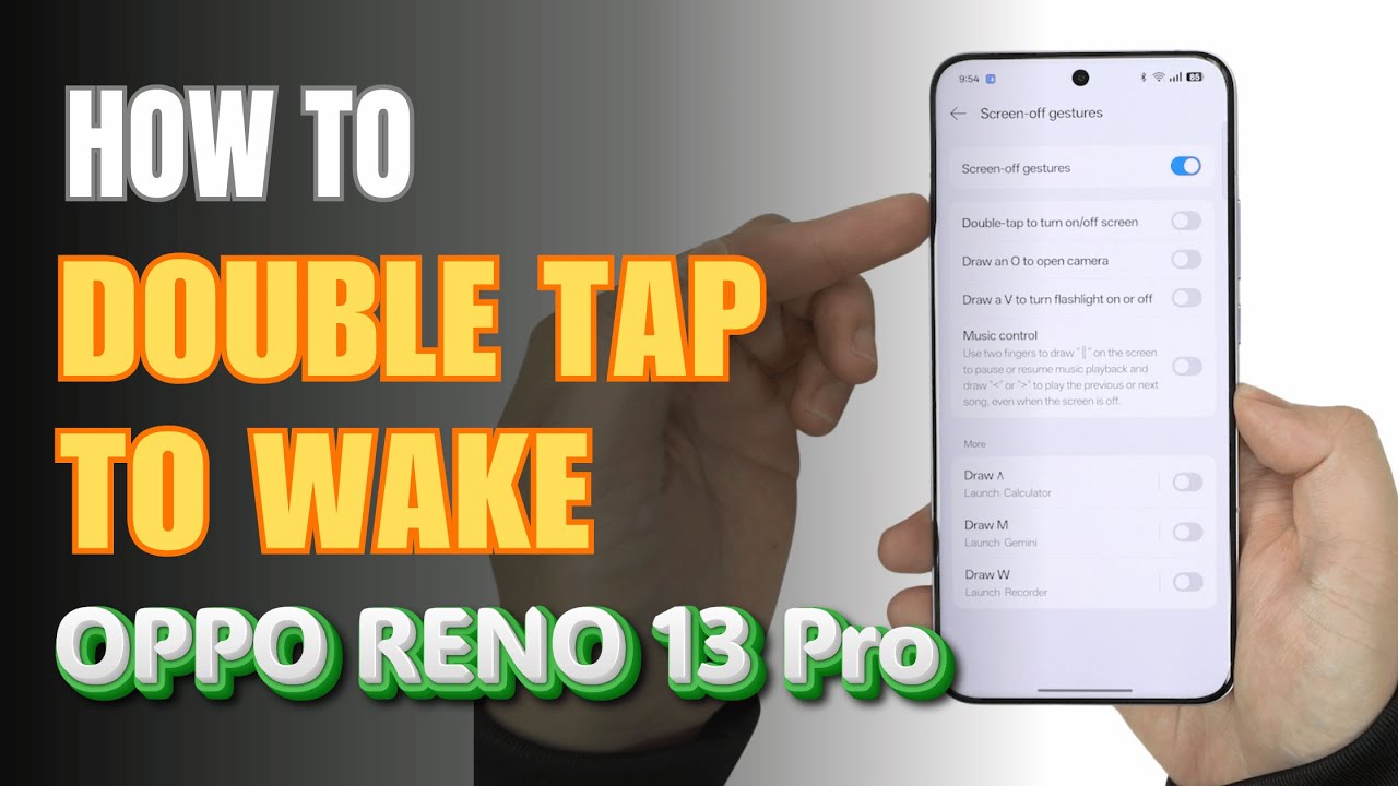 How to Double tap to wake up Oppo Reno 13 Pro