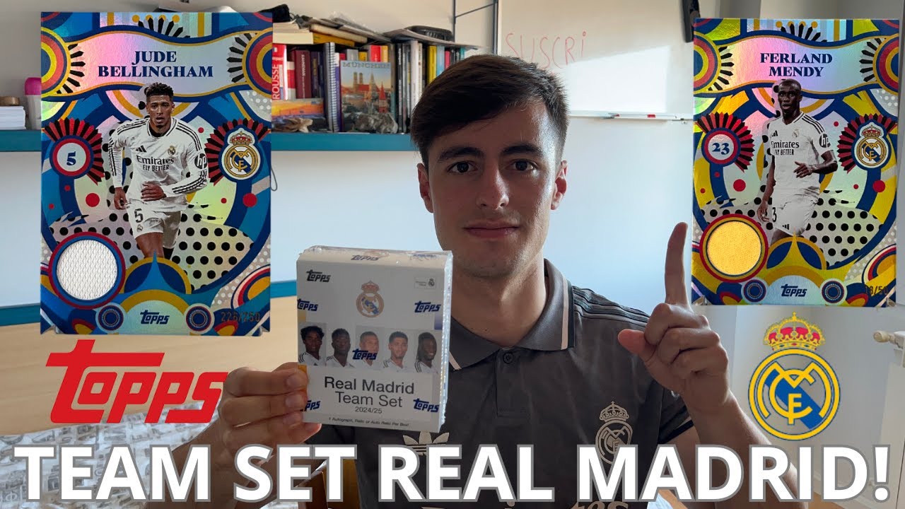ABRO 2 CAJAS REAL MADRID TOPPS TEAM SET 2024-25 con CARTAS RELIC y AUTÓGRAFOS ESPECTACULARES!!
