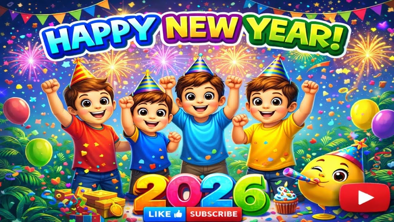 Happy New year !! हैप्पी न्यू ईयर! Hindi Rhymes ! Kids song ! Balgeet!