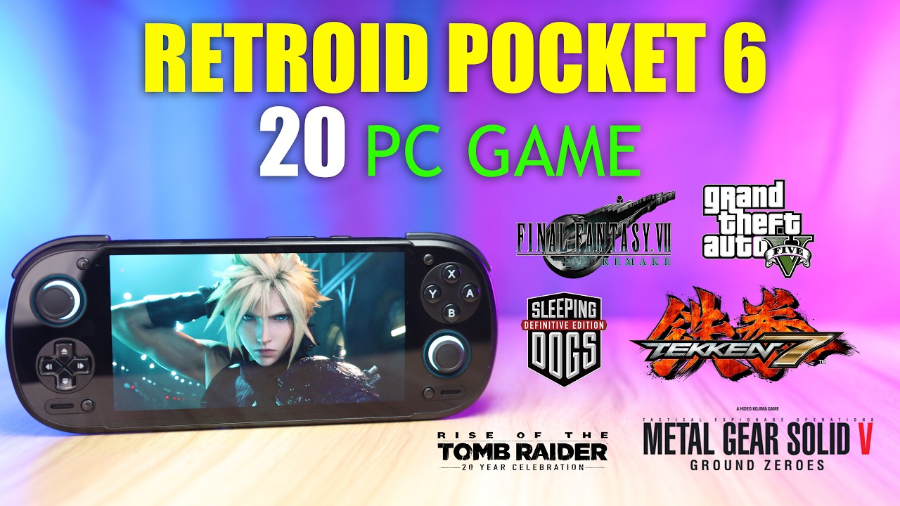 RETROID POCKET 6 : 20 PC game test (gamehub 5.3.5)
