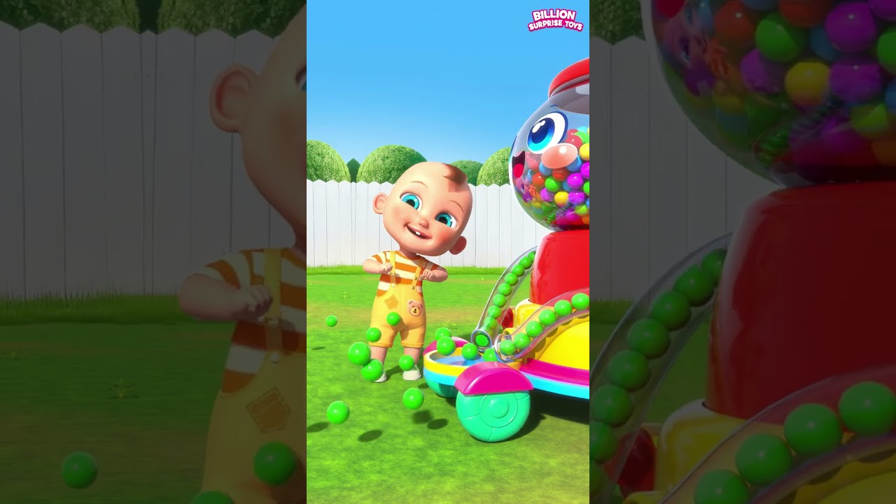 Color Surprise From Gumball Machine #KidsShorts #LearnColors #KidsFun #ToddlerFun #Educational