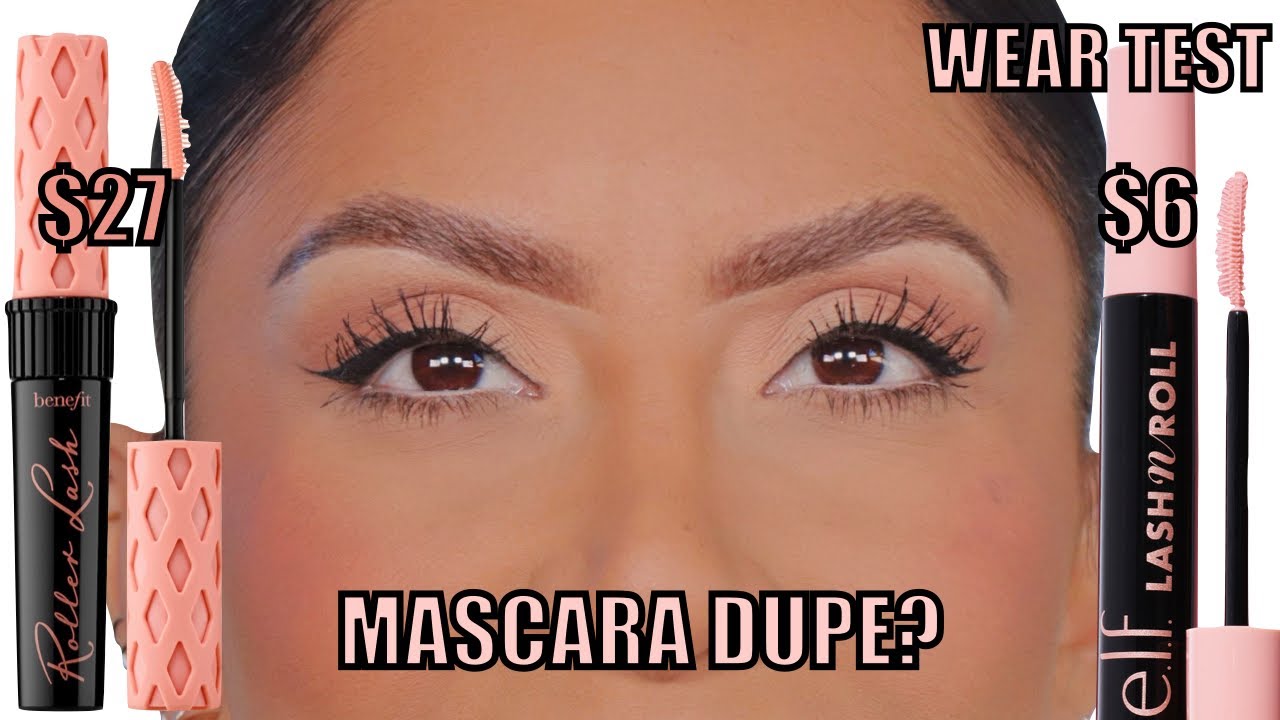 DUPE? e.l.f. LASH N' ROLL VS BENEFIT ROLLER LASH CURLING MASCARA + ALL DAY WEAR TEST| MagdalineJanet