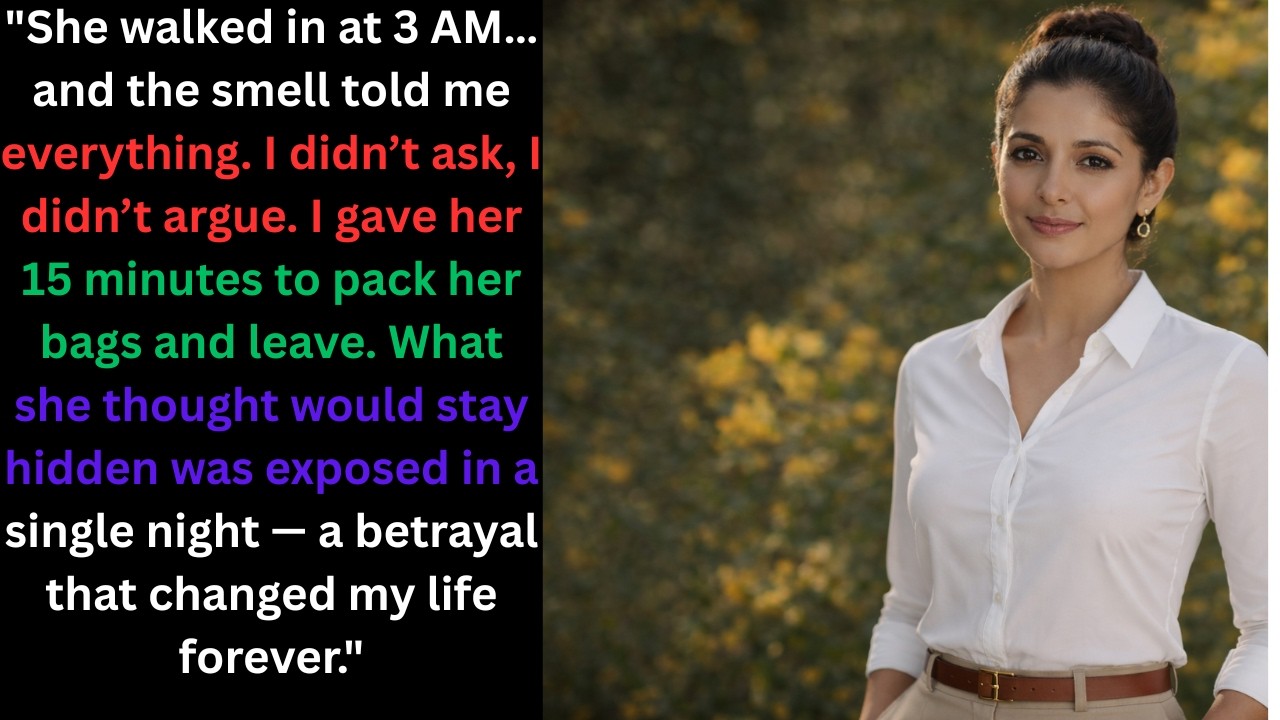She Walked In at 3 AM Smelling Like Another Man — I Gave Her 15 Minutes