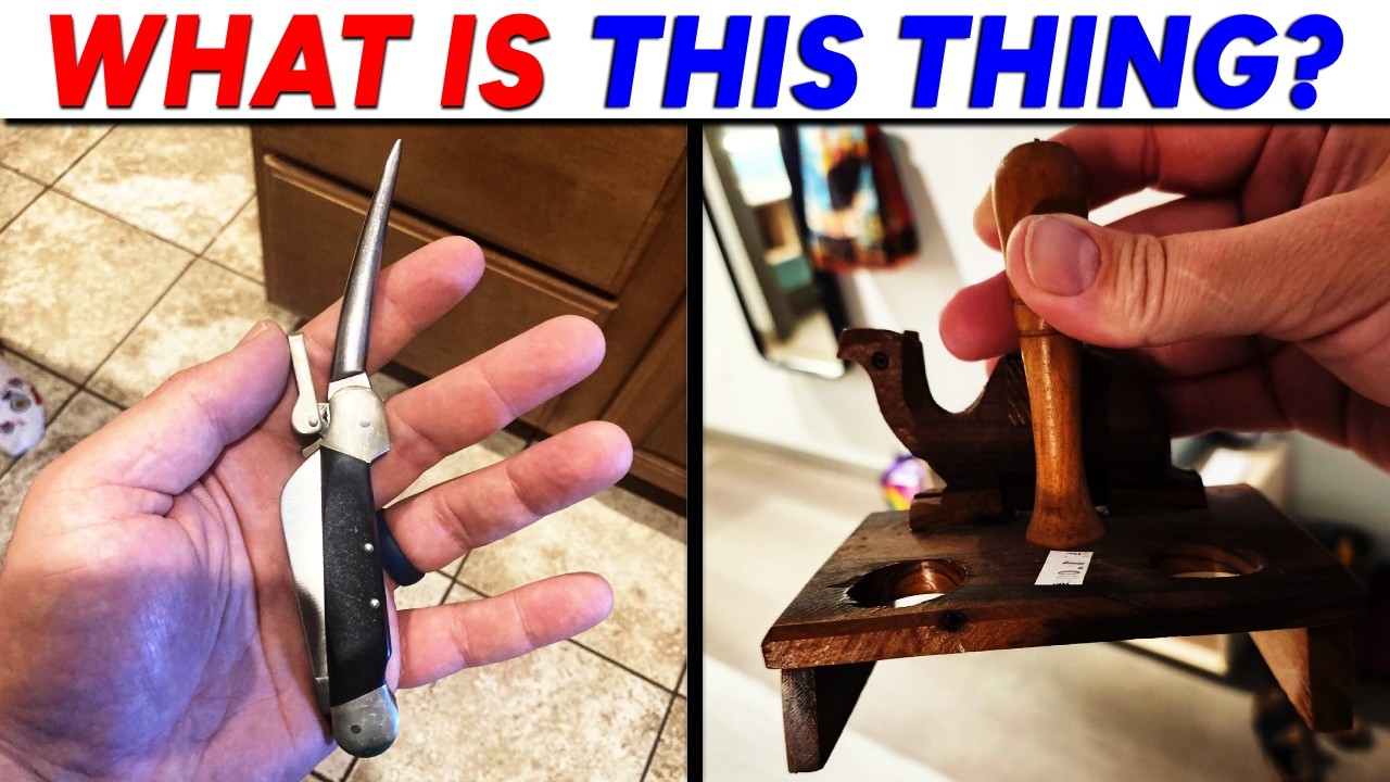 What Is This MYSTERIOUS Spike On A Pocket Knife And This Wooden Rack?
